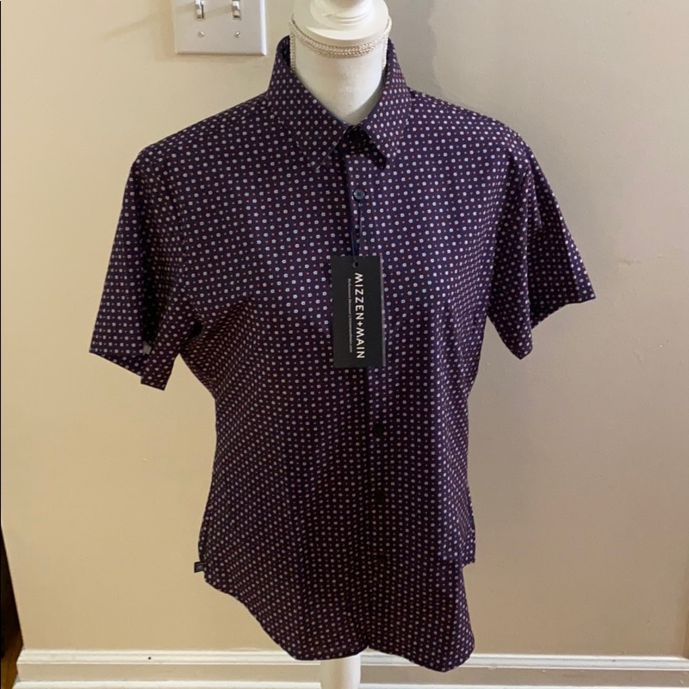 Men’s Small Dress Shirt Mizzen+Main Navy